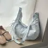Bolso cruzado casual de lunares estilo coreano para mujer, diseño plisado, nuevo y versátil bolso de hombro para el día a día 2026, bolso cruzado tipo empanada