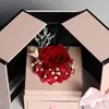 Urso de Flor Preservada Caixa de Joias Dia do Professor Natal Aniversário Presente de Pedido de Casamento Amazon Caixa de Presente de Flor Preservada