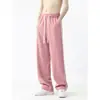 Pantalones Casuales de Moda Rayados Estilo Americano para Hombre, Marca Trendy de Primavera y Otoño, Pantalones Holgados de Pierna Recta, Pantalones Deportivos Retro Versátiles para Primavera y Otoño