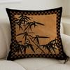 Funda de Almohada Estilo Retro Francés Lujo Ligero para Sofá Sala de Estar Abstracta Maillard Impresión Digital Avanzada Cojín Almohada de Dormitorio