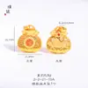 Nuevo Collar de Yang Mi Estilo Chino Colgante Hueco Tallado de Calabaza Dorado Fortuna Bolsa de Fortuna Antigua Elegante Versátil Tendencia