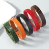 Pulseira de Couro Genuíno de Primeira Camada Estilo Novo Simples Retrô Transfronteiriça Pulseira de Couro Colorida Ajustável Moda Personalizada Europeia e Americana
