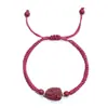 Amuleto de Hilo Rojo del Zodiaco para el Año de Nacimiento, Pulsera de Arena Púrpura y Dorada para Hombres y Mujeres, Pulsera Tejida Hecha a Mano para Parejas