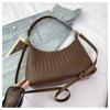 Bolso de Hombro para Mujer con Patrón Tejido de Nicho de Moda 2026 Nuevo Bolso Retro de Lujo Ligero en Forma de Media Luna Gran Capacidad Bolso de Hombro Cruzado