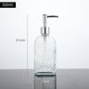 Botella Transparente de Desinfectante de Manos con Dispensador a Presión Hotel Hogar Baño Botella de Champú Agua Gel de Ducha Botella de Vidrio Reenvasado de Loción Botella Vacía