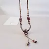 Collar de Cerámica Jingdezhen para Mujer Lujo Ligero Nicho Otoño e Invierno Collar para Suéter Venta Directa de Fábrica de Joyería Transfronteriza
