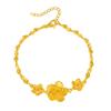Pulsera de flores vintage de oro de Vietnam elegante popular pulsera de capullos de flores de cinco piezas pulsera de regalo de boda nupcial