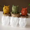 Figurita de Yeso Búho Molde de Silicona DIY Vela de Aromaterapia Molde para Taza de Vela de Búho Venta al por Mayor