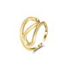 Colección Pendientes de Aro Irregulares Chapados en Oro de 14 Quilates Plata S925 Collar Geométrico Anillo Redondo Ondulado