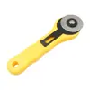 Cuchillo Circular de Corte Amarillo, Cuchillo Giratorio Redondo, Cuchillo de Corte para Tela, Diámetro 45mm, Cuchillo de Rueda para Tela, Cuchillo Giratorio Manual para Tela y Cuero