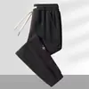 Calça de Trabalho Grossa com Forro de Fleece de Veludo Cotelê Masculina Calça Casual Solta 2024 Calça com Bico Amarrado Calça de Suéter Versátil Calça Masculina Calça