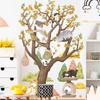 Pegatinas de pared con diseño de animales para habitación infantil, decoración de salón y dormitorio, pegatinas autoadhesivas 10415 Gato Caqui 1