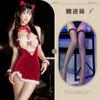 Hemei Lencería Sexy Traje Uniforme de Reno Navideño Pijamas Ropa Falda de Cadera