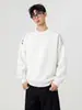 Roupa Masculina ACU Moletom Masculino Liso com Gola Redonda e Zíper Decorativo de Estrela, Novo Top Casual Soltinho para Homens Outono/Inverno 2026