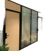 Oficina de Nanjing Mampara de Vidrio Aleación de Aluminio Vidrio Simple/Doble Hueco con Lamas Templado Transparente Mate Ignífugo Insonorizado Pared
