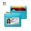 Porta-cartões de Couro PU com Padrão Lichia Transfronteiriço em Estoque com Janela Transparente Porta-cinco Cartões Grande Capacidade Couro de Alta Qualidade Feminino Ins