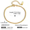 Wanxing Conjunto de Joyería para Mujer Cadena y Pulsera de Acero Inoxidable Chapado en Oro de 18K Estilo Simple Multiestilo Europeo y Americano Venta al por mayor Transfronteriza