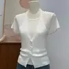 Suéter de Punto Delgado de Manga Larga con Cuello en V, Estilo Francés, de Primavera y Otoño, Moderno, Adelgazante y Elegante, Camiseta Base para Mujer