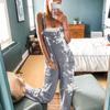 Ropa de Mujer Transfronteriza 2020 Verano Amazon ebay Venta Caliente Estampado Tie-dye Sling Bolsillo Pantalones de Tirantes 2238