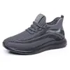 Zapatos de Algodón para Hombre de Invierno Zapatos de Papá del Viejo Pekín Cálidos con Más Terciopelo Tejido Flyknit Casuales Zapatos para Caminar No Cansan los Pies para Trabajos de Pie Prolongados
