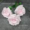 Flor Simulada Rosa de 3 Cabezas Salón de Bodas Rojo Rosa Champagne y Blanco Flor Decorativa de Hotel Material Flor Simulada Rosa