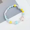 Pulseira Cerâmica Jingdezhen Cor Dopamina Antiga Contas Tecida à Mão Presente Original Nova Pulseira Chinesa para Mulheres