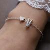 Pulsera con letras en inglés de AliExpress transfronterizas, pulsera con letras en forma de corazón de aleación con personalidad de moda europea y americana, venta al por mayor