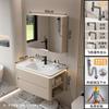 Lavabo Cerámico Todo en Uno de Lujo Ligero con Esquinas Redondeadas Combinación de Mueble de Baño Lavabo Lavabo Lavabo Mueble de Lavado