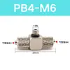Accesorios de Conexión Rápida Neumáticos Miniatura de Barbilla PC4-M3 M4 PL6-M5 Rosca de Manguera de Aire Recto Codo