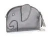 Bolsa para Monedas de Piel de Vaca de Primera Capa para Mujer, Bolso Mini Corto, Llavero de Elefante Japonés Lindo, Ultra Delgado, Bolsa para Monedas, Piel Genuina