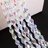 Cuentas de cristal galvanizado con agujero mediano tipo hacha nuevos accesorios de bricolaje cuentas sueltas pulsera accesorios para el cabello