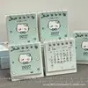 Nuevo Calendario de Escritorio Ángel Gato Menta 2027, Mini Calendario Estudiantil Estilo Ins, Adorno Decorativo de Escritorio para Niñas