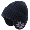 Gorro de Punto Forrado de Polar Transfronterizo con Protección para los Oídos para Ciclismo al Aire Libre, Esquí y Viajes en Ride-Hailing, Gorro de Punto Cálido para Hombre para Clima Frío