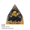 Pirâmide de Cristal Natural 5cm Estilo Europeu e Americano Decoração de Mesa para Casa e Escritório Ornamento de Pirâmide de Resina para Yoga Meditação