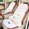 Almohada para el cuello y la cabeza del coche, popular en Internet, con un bonito cachorro de peluche para la cintura y el asiento del coche.