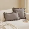 Cojines decorativos color crema estilo francés, fundas de cojín para sofá de sala de estar estilo chino vintage y moderno, cojines para respaldo de imitación de algodón y lino, cojines para cabecera de cama al por mayor