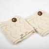 Cubrepiernas Transfronterizos Cubierta para Piernas Lana Tejida Protectores de Piernas Botas Doble Capa Engrosado Botón en Forma de W Cubierta para Calcetines