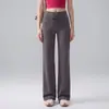 Pantalones de Yoga de Cintura Alta Acanalados para Mujer, Pierna Recta, Pierna Ancha, Cintura con Cordón, Pantalones Deportivos Casuales para Fitness, Correr, Entrenamiento, Yoga
