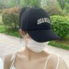 Gorra de béisbol de copa vacía para circunferencia de cabeza grande, visera ancha para mujer, gorra con protección solar, gorra de verano combinable, para cara pequeña, se puede atar para coleta