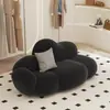 Sofá Nuvem de Designer Nórdico, Sofá Curvo de Lã de Cordeiro, Sofá de Tecido para Hotel, Salão de Beleza, Pousada, Sofá de Forma Irregular Estilo Wabi-Sabi