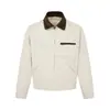 Chaqueta de Solapa de Lujo Estilo Retro Americano Old Money Oso Mágico Estilo Granero Cuadrada Abrigo de Trabajo de Detroit para Hombre