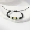 Pulseira Trançada Pedra Luminosa Doze Signos do Zodíaco Fio Vermelho Fio Preto Contas Luminosas Pulseira de Casal Estudante Feminina Atacado