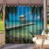 1 peça cortina externa impermeável para comércio exterior transfronteiriço Amazon série paisagem moderna para pavilhão protetor solar