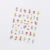 Adesivos de Unha Flor de Primavera Flor Seca Tendência Flor Dopamina Borboleta Série Versátil Adesivos de Unha