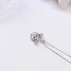 Joyería de Plata Beixi Plata de Ley S925 Dibujo Animado Mickey Mouse Diamante Brillante Collar Dinámico Collar de Moda y Lindo para Mujeres