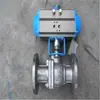 Válvula de Bola de Control de Puerto en V de Alta Calidad Shanghai Julang Válvula de Bola de Control Eléctrico Válvula de Bola de Control Neumático Shanghai Julang
