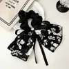 Lazo de Cinta Floral Retro para el Cabello para Mujer, Cuerda Elástica Elegante para Cola de Caballo, Diadema, Nuevo Estilo 2023