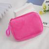 Monedero Cuadrado de Color Sólido Color Caramelo Mochila Escolar Pequeña Rellena Bolsa para Auriculares Mochila Casual Linda