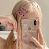 Yk2 lindo pasador de estrella nuevo pasador de amor rosa niña dulce accesorios para el cabello de dopamina clip para flequillo lateral