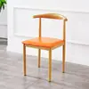Silla de Comedor Hierro Forjado Respaldo de Cuerno Silla Moderna Simple Creativa Taburete Hogar Celebridad de Internet Ocio Café Restaurante Mesa y Sillas